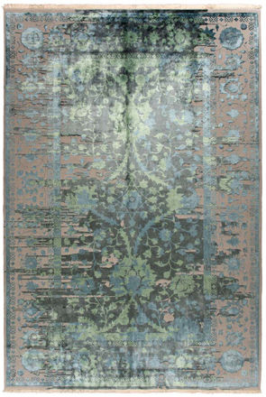 فرش باغ ایرانی آبی ( کد 140)