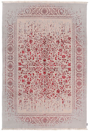 فرش پشمی مدرن بهار قرمز ( کد 530)